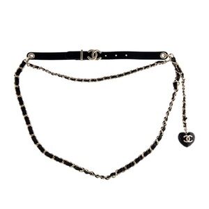Chanel Heart Waist Belt Size 90
